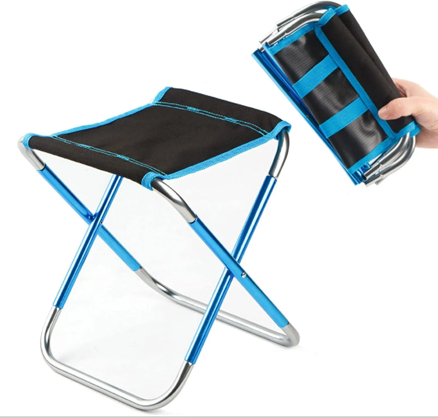 Portable Folding Stool Outdoor Foldable Lightweight Aluminum Stools for Fishing Picnic Camping BBQ Travel,1