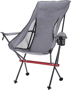 Portable Folding Stool - Portable Lightweight Aluminum Camping Picnic Chairs Outdoor Travelling Fishing Hiking Seat Tools(Gray)