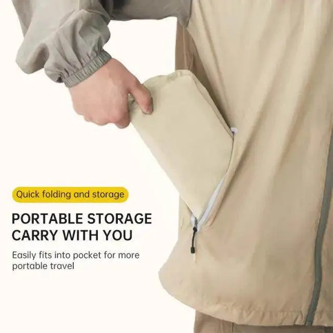 Portable Khaki Folding Stool with Zippered Case for Comfort