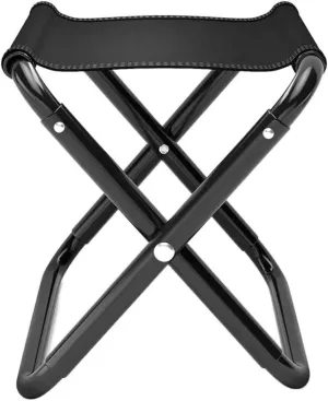 Portable Outdoor Folding Camping Stool: Metal Cross-Iron Frame Wear-Resistant Oxford Cloth Material - Fast Mini-Folding Storage, Unfolding Portable Stool (Including Storage Bag)