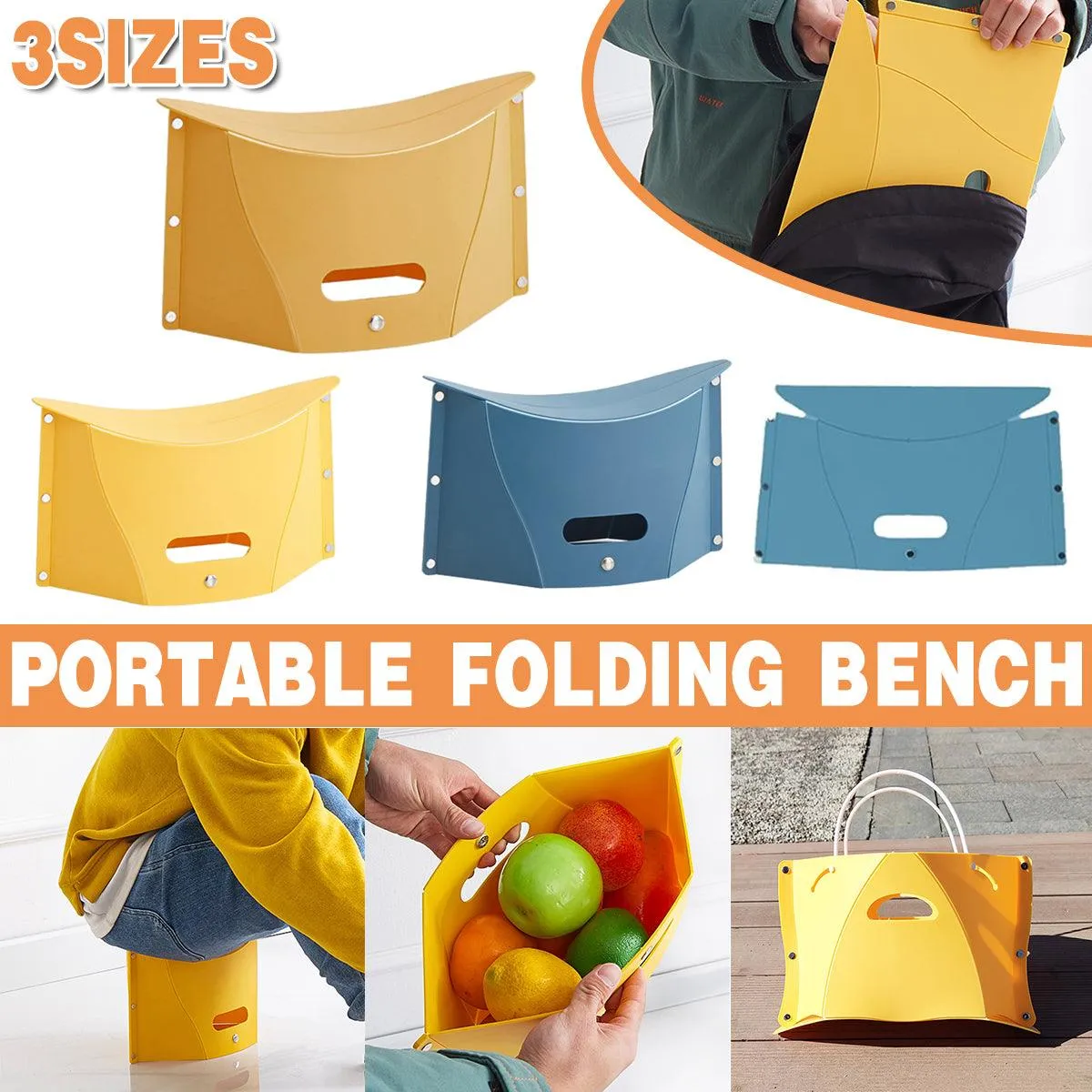 Portable Outdoor Folding Stool Camping Fishing Chair Lightweight for Travel