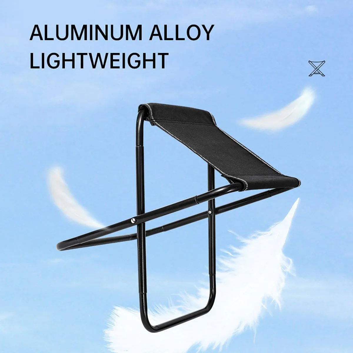 Portable Outdoor Folding Stool Travel Camping Fishing Small Foldable Chair Mat