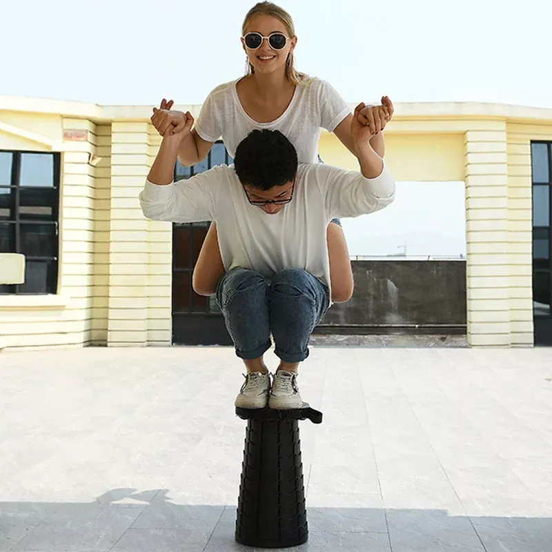 Portable Retractable Stool Telescoping Folding Chair for Outdoor Activities