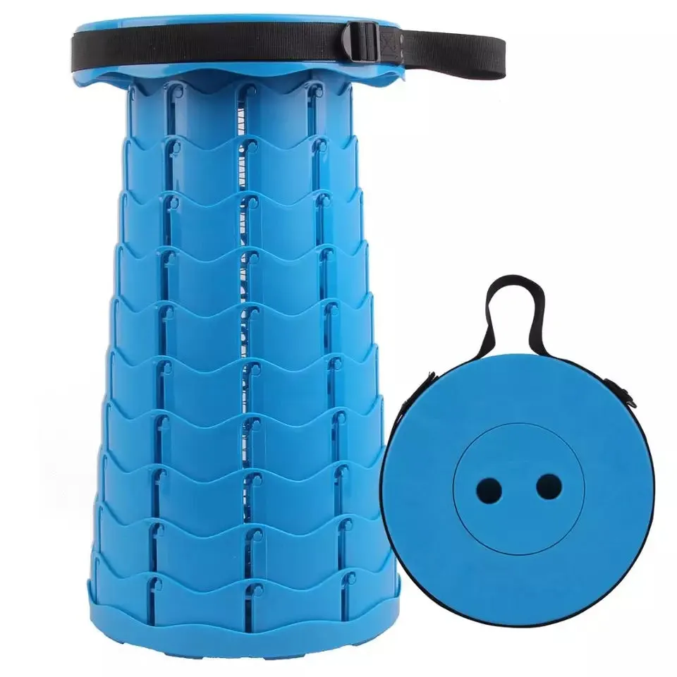 Portable Retractable Stool Telescoping Folding Chair for Outdoor Activities
