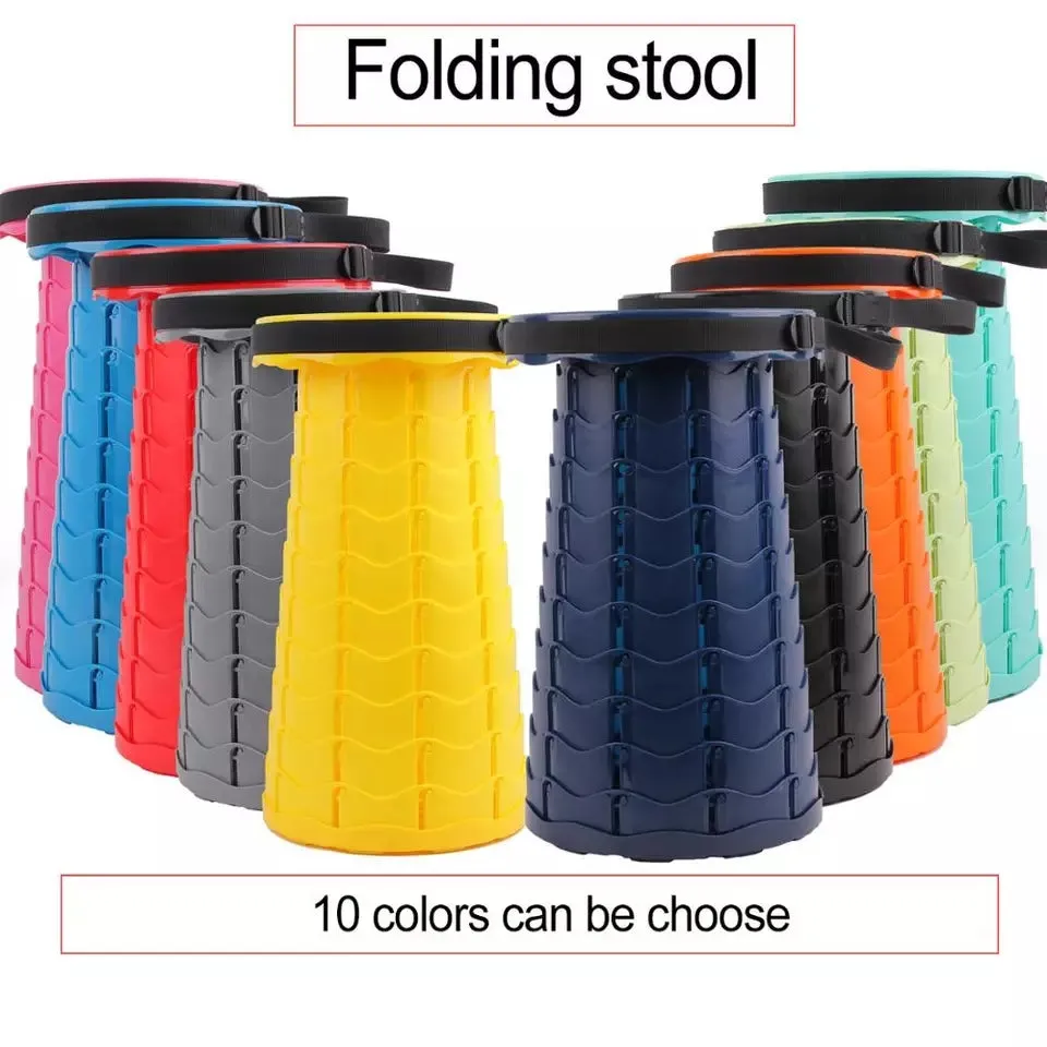 Portable Retractable Stool Telescoping Folding Chair for Outdoor Activities