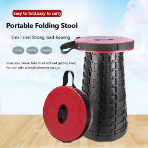 Portable Retractable Stool Telescoping Folding Chair for Outdoor Activities