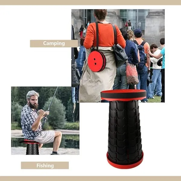 Portable Telescoping Folding Stool Lightweight.