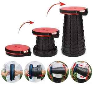 Portable Telescoping Folding Stool Lightweight.