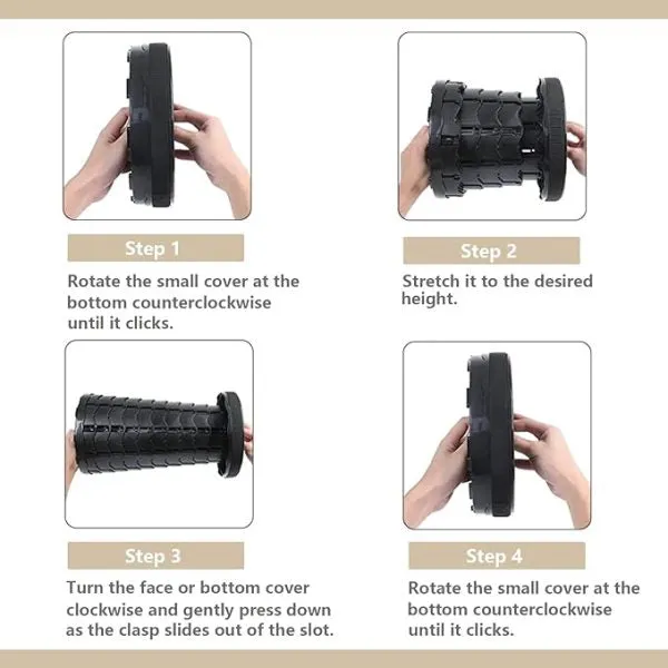 Portable Telescoping Folding Stool Lightweight.