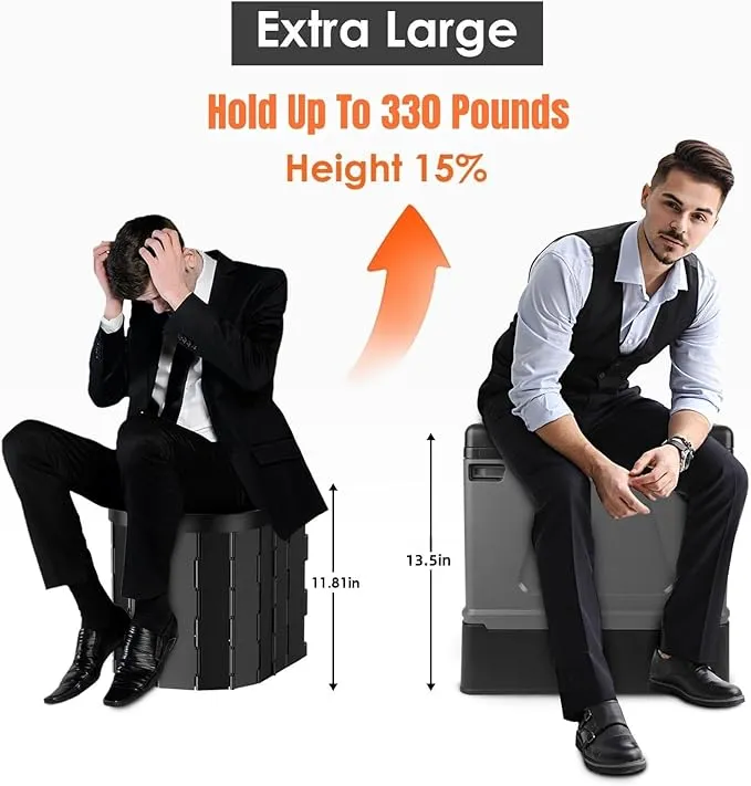 Portable Toilet for Adults Camping,Portable Travel Toilet with Lid,Foldable Portable Emergency Potty for Car/Outdoor Camp