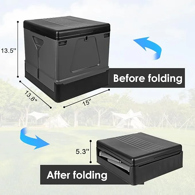 Portable Toilet for Adults Camping,Portable Travel Toilet with Lid,Foldable Portable Emergency Potty for Car/Outdoor Camp