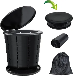 Portable Toilet For Camping Bucket Toilet | Camping Toilets Portable Folding Toilet Bucket | Retractable Toilet Camping Potty For Adults With Bags For Outdoor Camp Boat Toilet Bucket