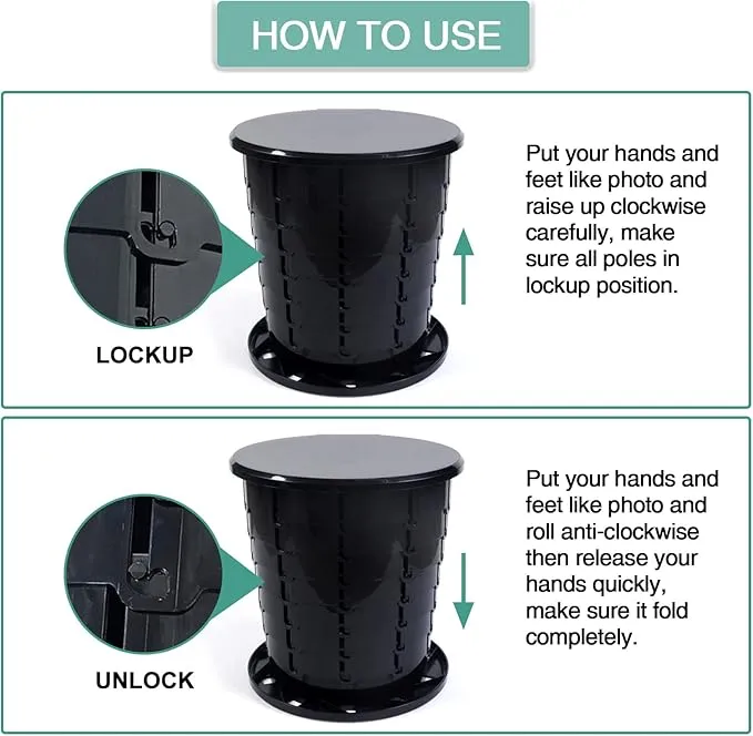Portable Toilet For Camping Bucket Toilet | Camping Toilets Portable Folding Toilet Bucket | Retractable Toilet Camping Potty For Adults With Bags For Outdoor Camp Boat Toilet Bucket
