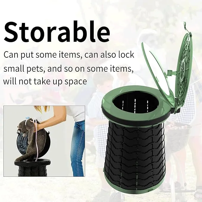 Portable Toilet for Camping Portable Folding Toilet with Carry Bag, Retractable Travel Toilet Foldable Stool Camping Toilet for Adults Kids, Height Adjustable & Sturdy Capacity 880 Lbs