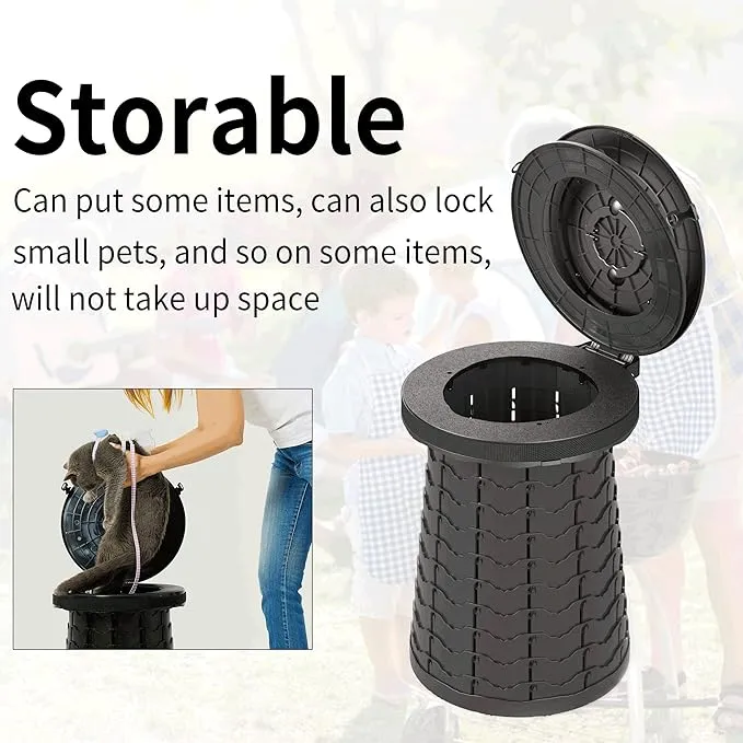 Portable Toilet for Camping Portable Folding Toilet with Carry Bag, Retractable Travel Toilet Foldable Stool Camping Toilet for Adults Kids, Height Adjustable & Sturdy Capacity 880 Lbs