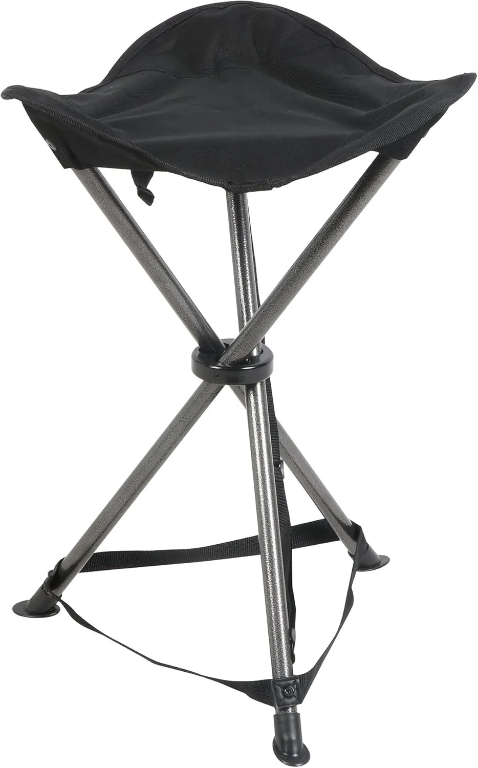 PORTAL Compact Folding Tripod Stool, Portable Tripod Chair 3 Legs for Camping Outdoor Hiking Hunting Fishing Picnic Travel Beach BBQ Garden Lawn, Supports 225 lbs, Black