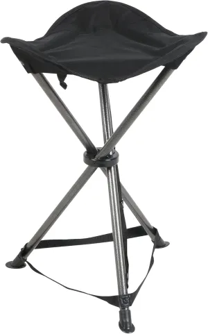 PORTAL Compact Folding Tripod Stool, Portable Tripod Chair 3 Legs for Camping Outdoor Hiking Hunting Fishing Picnic Travel Beach BBQ Garden Lawn, Supports 225 lbs, Black