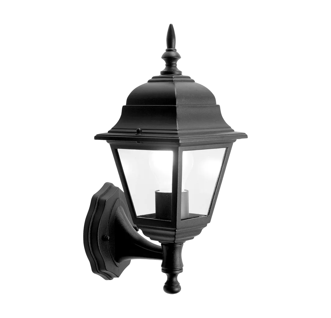 Powermaster S5897 IP44 4-Sided Lantern - Black