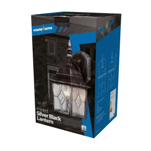 Powermaster S5901 IP23 4-Sided Lantern - Leaded/Silver Black