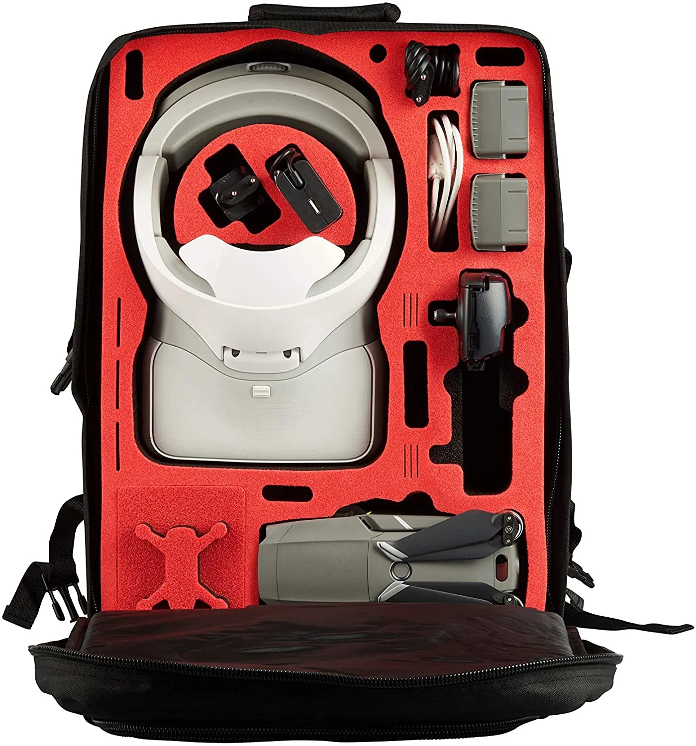 Professional backpack for DJI Goggles also RE and DJI Mavic 2 Pro & Zoom - Made in Germany - incl. Rain cape