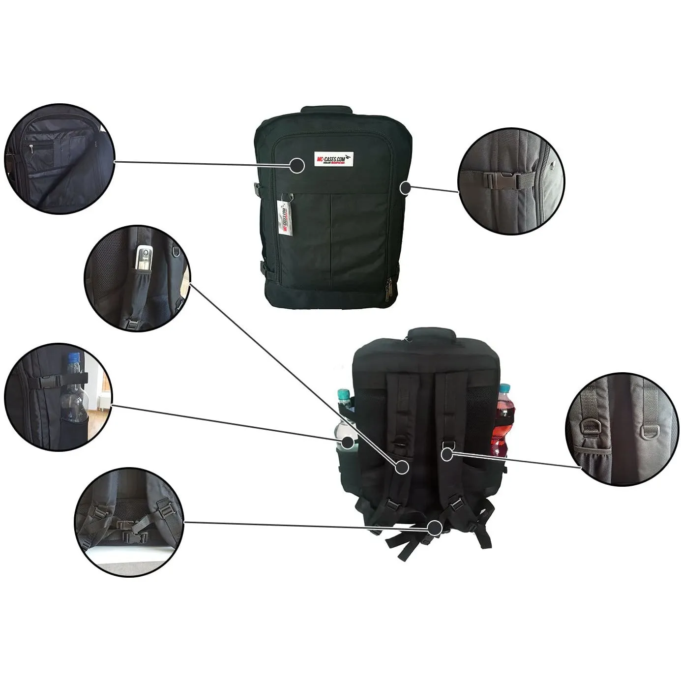 Professional case / box / transport box suitable for DJI Mavic Air with space for many batteries and accessories of the large Mavic Air Fly More Combo Edition from the market leader MC-CASES® - Made in Germany - 5 year guarantee