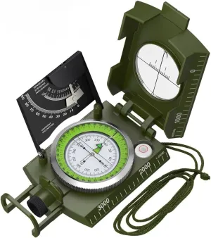 Professional Outdoor Camping Compass IP65 Waterproof Camouflage Sighting Clinometer Compass Hunting Hiking Guiding Tools