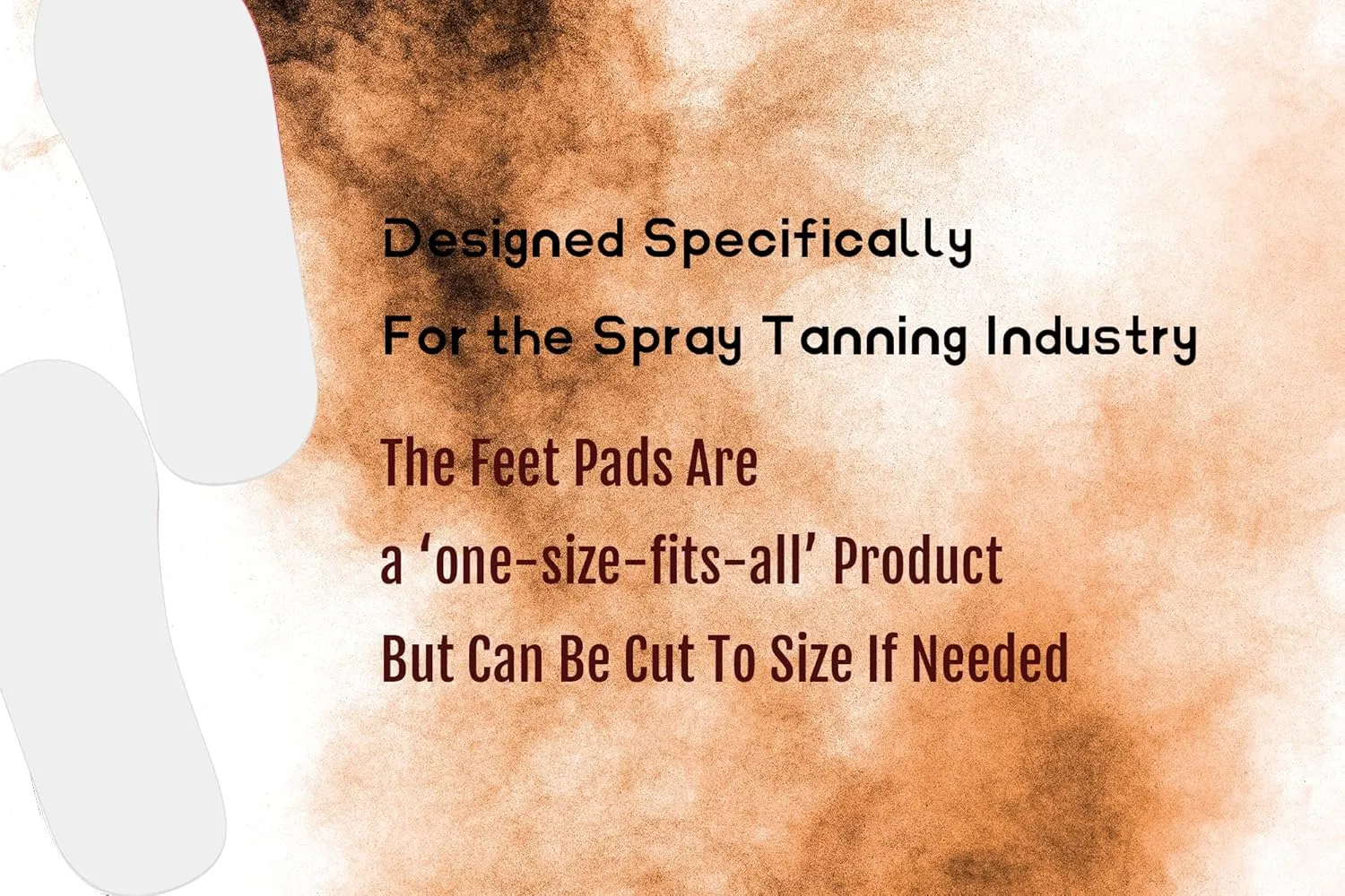 Professional Spray Tan Feet Pads - Disposable Foam Feet Protectors for Tanning Hygienic & Comfortable Feet for Spray Tanning - Spray Tan Foot Covers for Tanning Tent (White, 60Pairs)