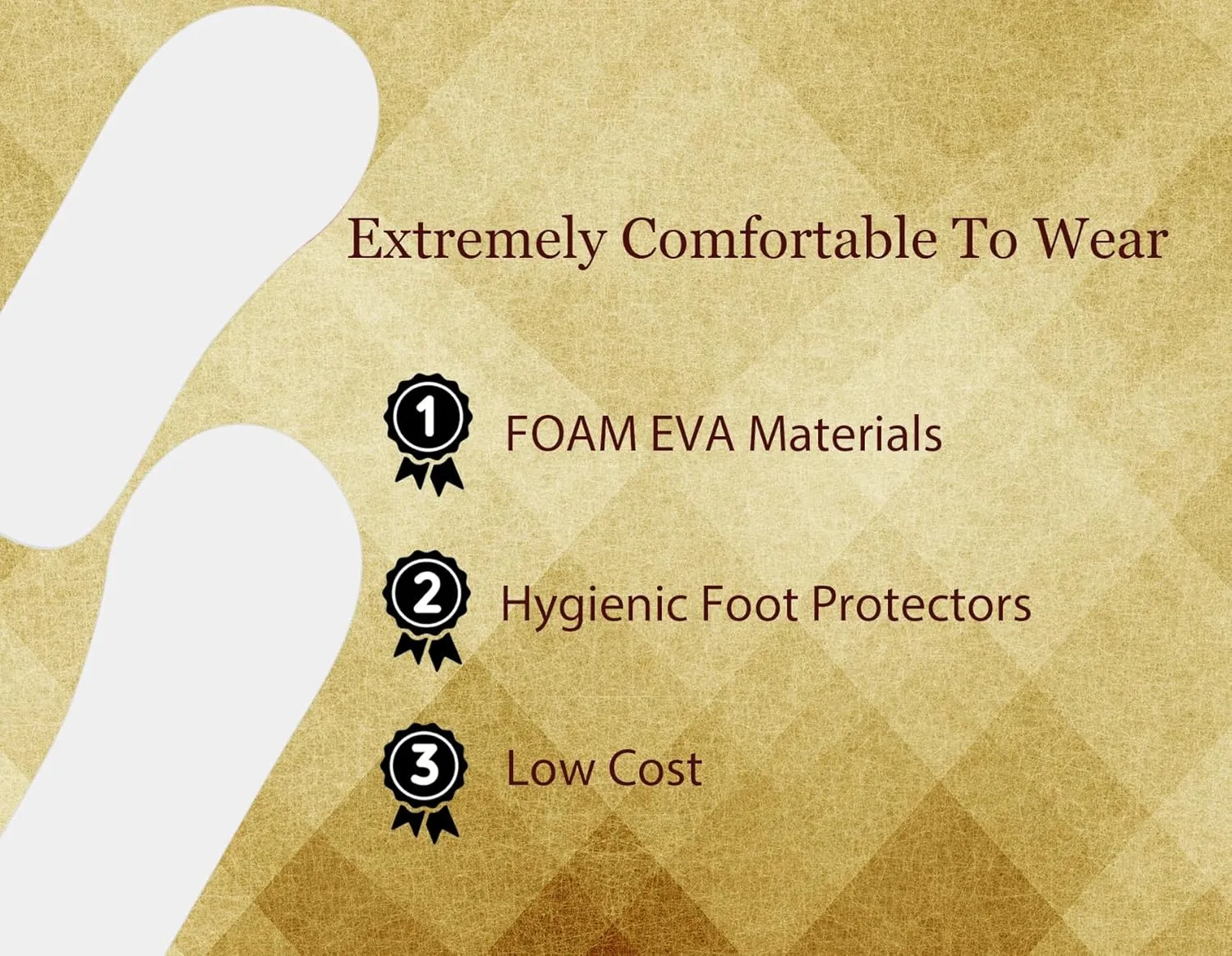 Professional Spray Tan Feet Pads - Disposable Foam Feet Protectors for Tanning Hygienic & Comfortable Feet for Spray Tanning - Spray Tan Foot Covers for Tanning Tent (White, 60Pairs)