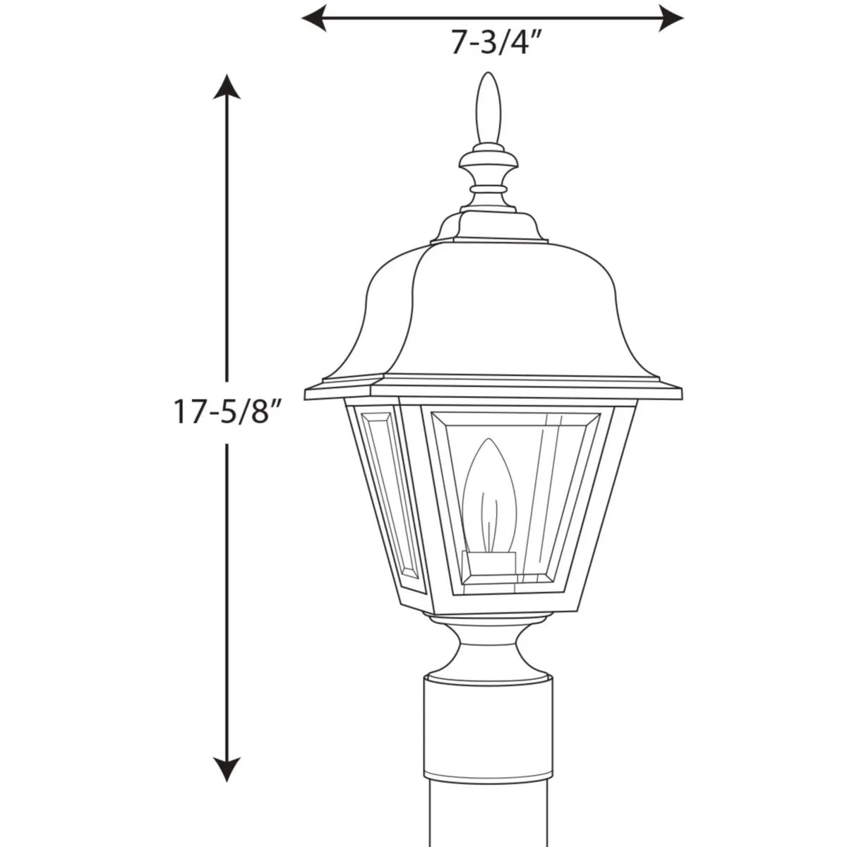 Progress Lighting Non-Metallic Series Single-Light Polypropylene Post