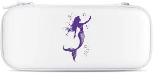 Purple Mermaids Silhouette Compatible with Switch Carrying Case Hard Travel Game Bag Pouch with 15 Games Accessories