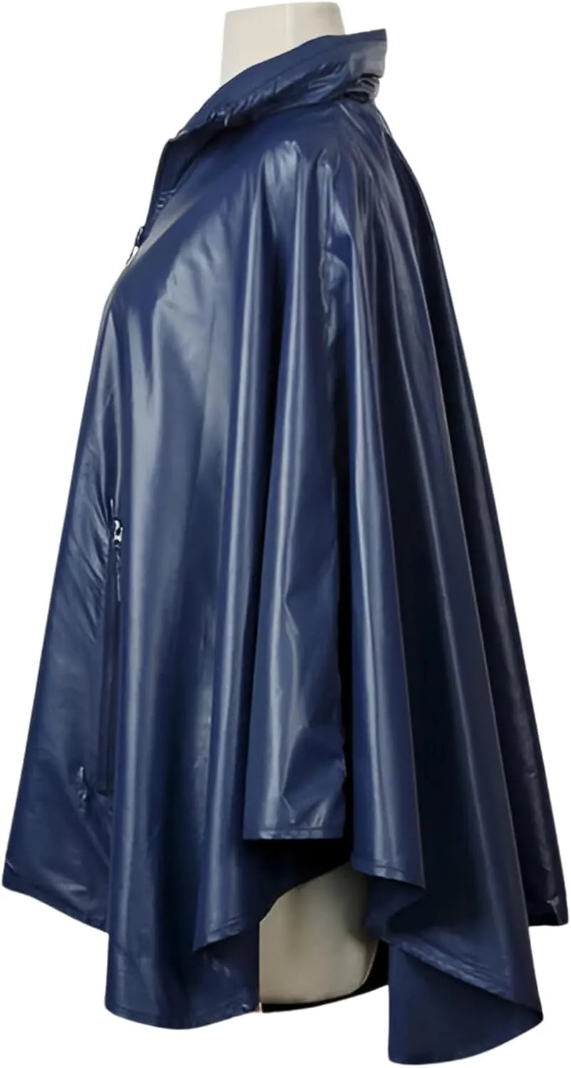 Rainraps Rain Poncho Jacket Waterproof Rain Cape | One-Size Reversible Fashionable Water-Repellent,