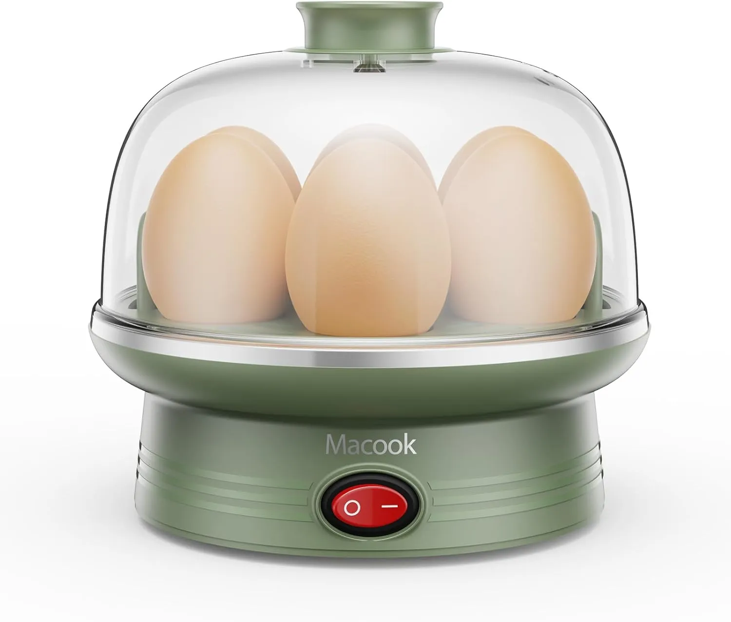Rapid Egg Cooker, 7 Egg Capacity Electric Egg Cooker for Hard Boild Eggs, Medium, Soft, Poached, Steamed Eggs,Egg Boiler with Auto Shut Off, BPA Free, Green