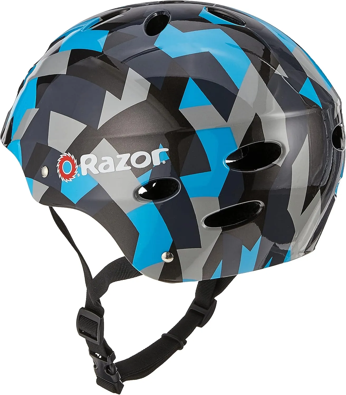 Razor V-17 Youth Multi-Sport Helmet - CPSC Approved Kid’s Helmet with Adjustable Strap - Durable Helmet with Foam Padding for Biking, Skating, and Other Outdoor Sports
