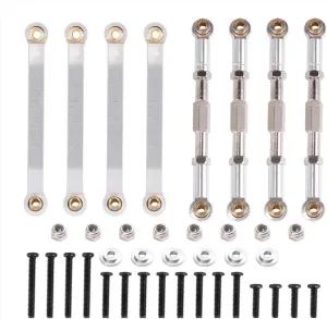 Rc Special Connecting Rod for MN D90 D91 D96 D99 D99S MN90 for MN99S 1/12 Metal for Chassis Pull Rods Link Suspension Tie Rod RC Car Upgrade Parts Use for Silver