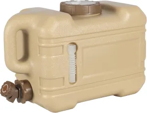 REDCAMP 3.5 Gallon/13L Portable Water Container with Spigot, Camping Water Jug,Large Water Tank,Portable Emergency Water Storage for Camping,Hiking,Hurricane Supplies,Brown