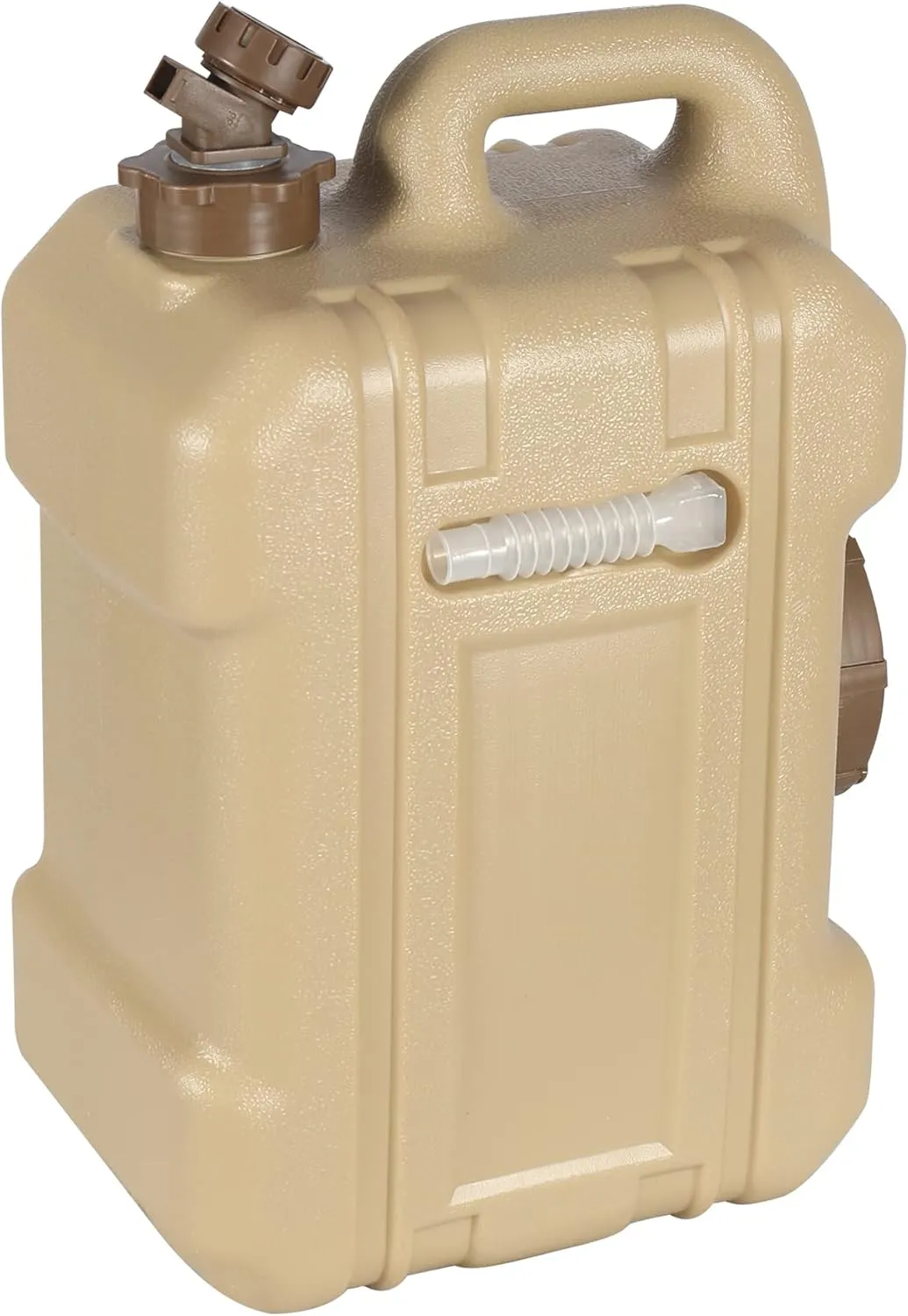 REDCAMP 3.5 Gallon/13L Portable Water Container with Spigot, Camping Water Jug,Large Water Tank,Portable Emergency Water Storage for Camping,Hiking,Hurricane Supplies,Brown