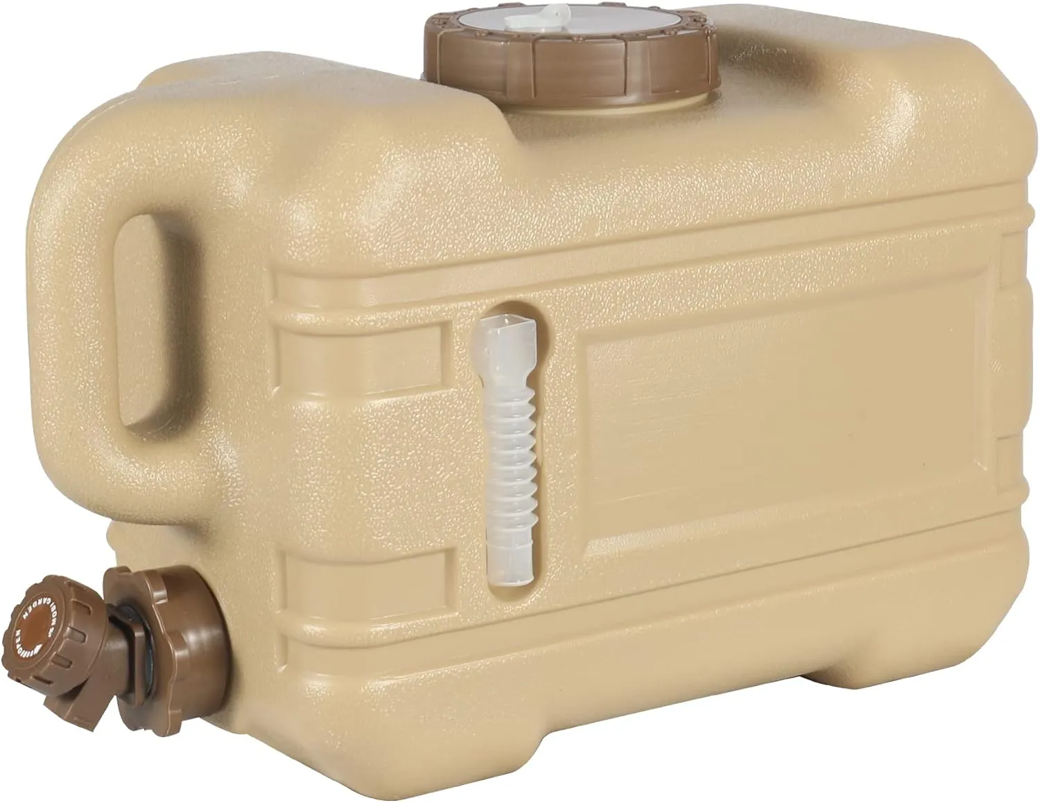 REDCAMP 3.5 Gallon/13L Portable Water Container with Spigot, Camping Water Jug,Large Water Tank,Portable Emergency Water Storage for Camping,Hiking,Hurricane Supplies,Brown