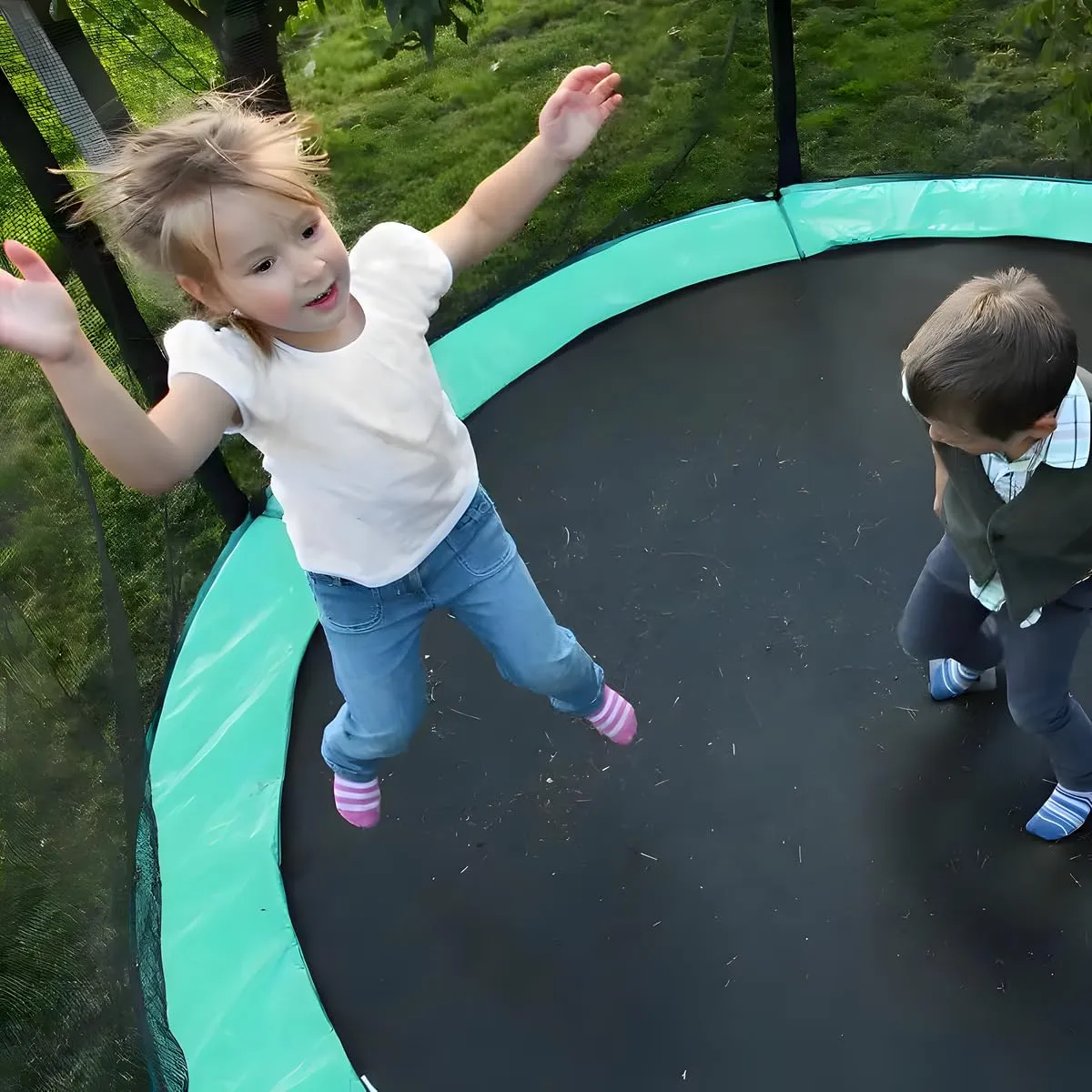 Replacement Trampoline Safety Pad Mat, 8ft 10ft 12ft 14ft 15ft 16ft Trampoline Edge Protection UV Resistant Protector Mat Waterproof Spring Protection Cover Accessories Padding Replacement