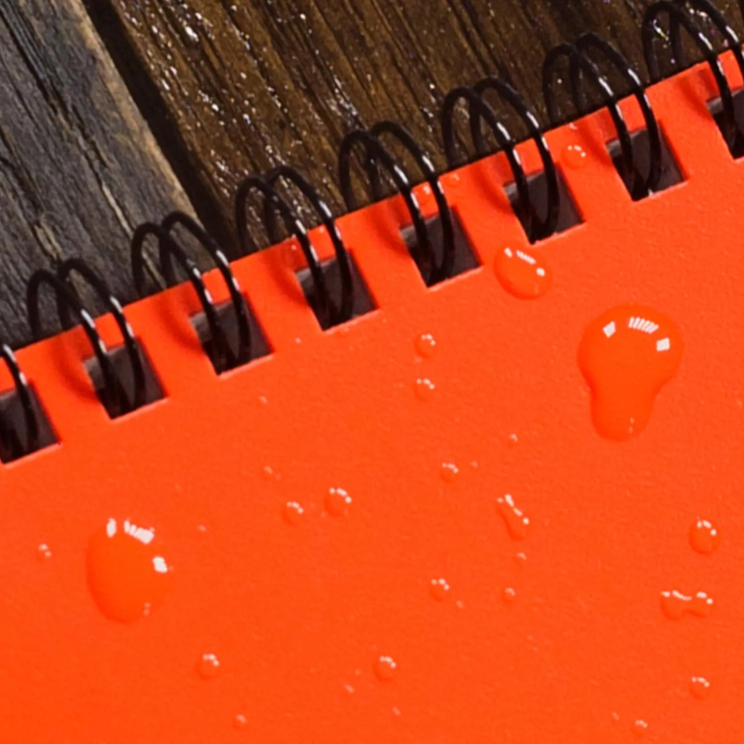 Rite in the Rain Weatherproof Top Spiral Notebook, 4" x 6", Orange Cover, Universal Pattern, 3 Pack (No.OR46-3)