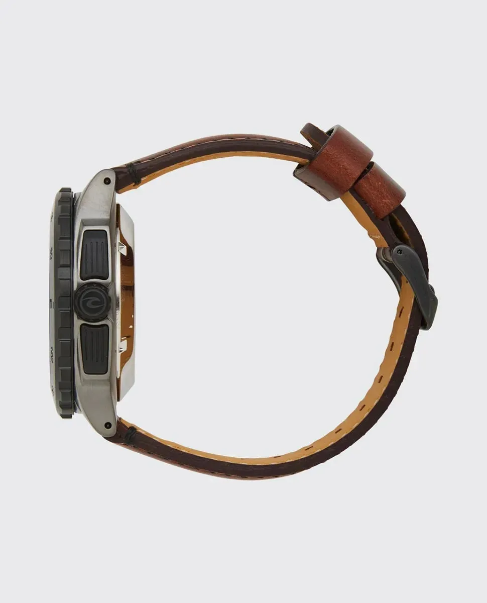 Rival Ana-Digital Leather Watch - Gun