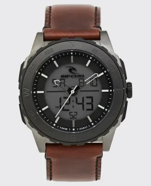 Rival Ana-Digital Leather Watch - Gun