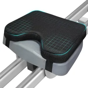 Rowing Machine Seat Cushion, MERACH Rower Seat Cushion, 2 Strap Fixation, Custom Memory Foam, Washable Cover, Ideal for Concept2 and Other Rowing Machines - Rower Accessories and Seat Pad