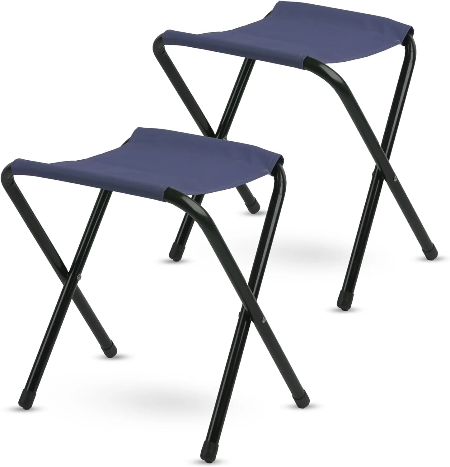 ROXFORM Foldable Camping Stool - Load Capacity up to 100 kg - Lightweight Stool for Adult with Stable Metal Foot - Portable Seat for Fishing Hiking Beach BBQ Picnic & Travel - Red - Pack of 2