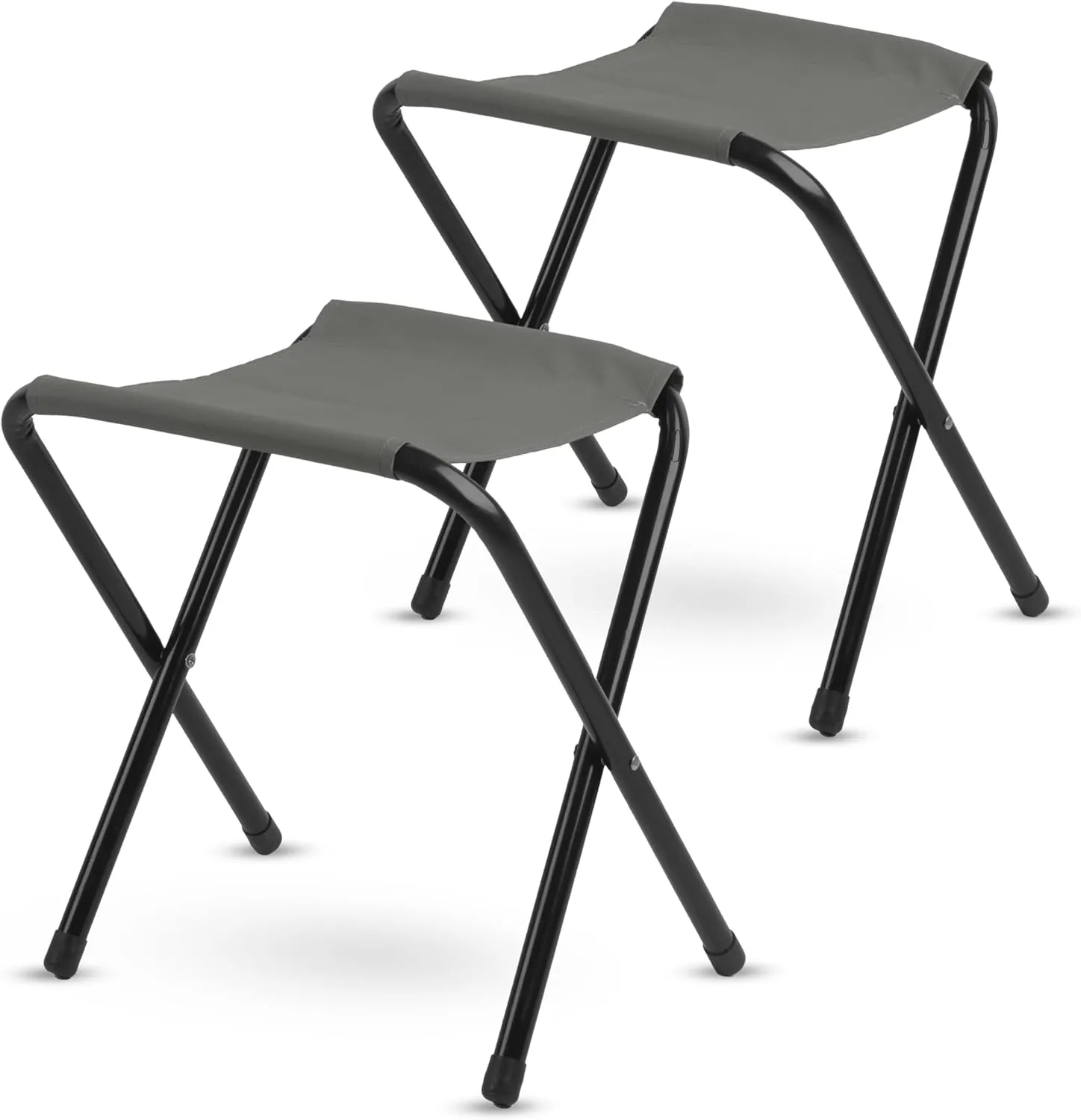 ROXFORM Foldable Camping Stool - Load Capacity up to 100 kg - Lightweight Stool for Adult with Stable Metal Foot - Portable Seat for Fishing Hiking Beach BBQ Picnic & Travel - Red - Pack of 2