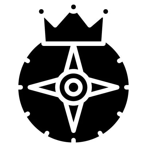Royal Compass Glyph Icon