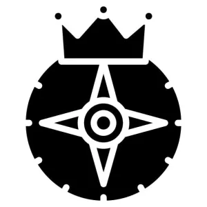 Royal Compass Glyph Icon