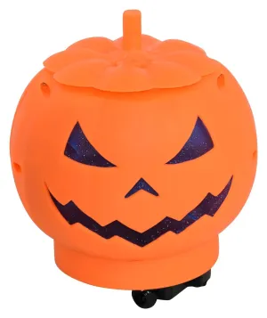RSAAUD® Moving Halloween Decoration Pumpkin Candy Holder Bucket with Lights Sounds Perfect for Halloween Party Birthday Favor Candy for Trick or Treat(Orange)(Halloween Pumpkin with Lid Candy Bowl)