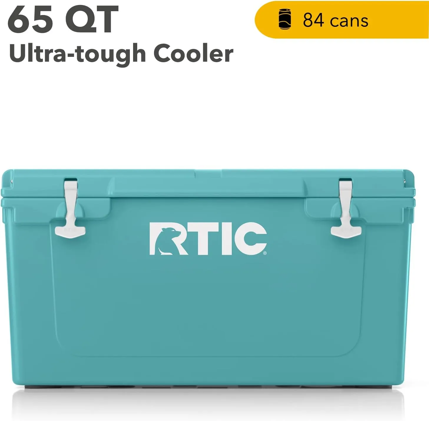 RTIC 65 QT Ultra-Tough Cooler Hard Insulated Portable Ice Chest Box for Beach, Drink, Beverage, Camping, Picnic, Fishing, Boat, Barbecue