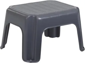 Rubbermaid One-Step Stool, Bisque, Holds up to 200 Pounds, 7" Height, Gray, Durable Step Stool for Kids/Bathroom/Home/Office/Garage