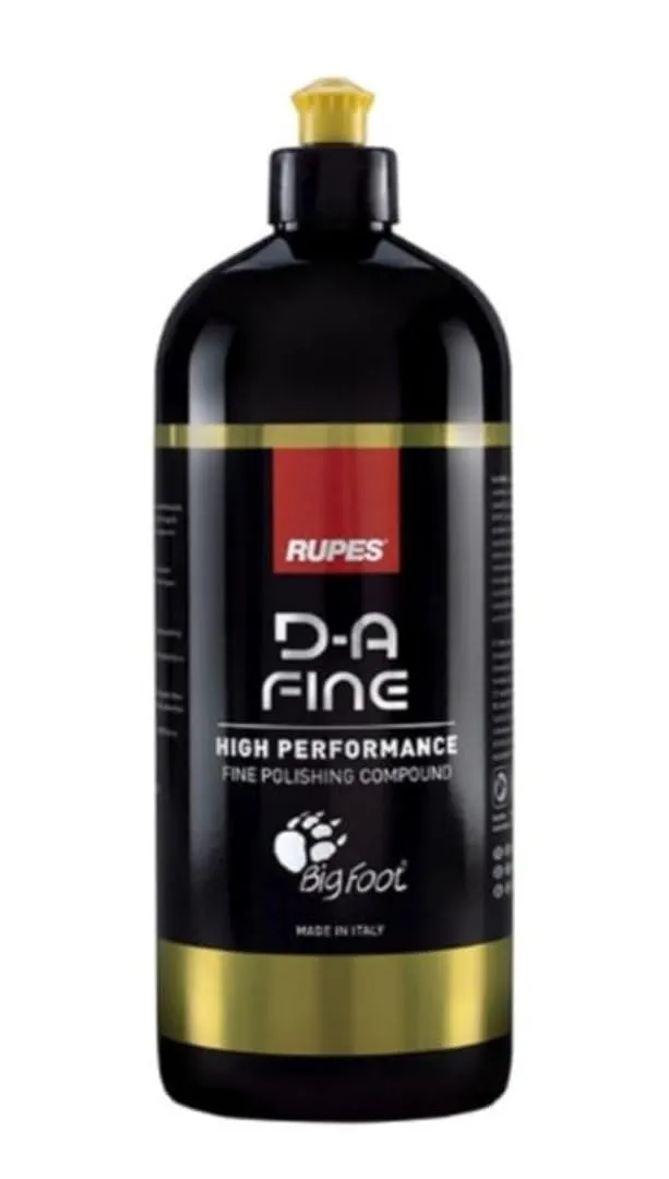 Rupes D-A-Fine Series Six 1-Liter Bottles of Fine Polishing Compound - Super Easy Wipe Off, One-Step Light Defect Removal, Blend Enhance Finishing Ability